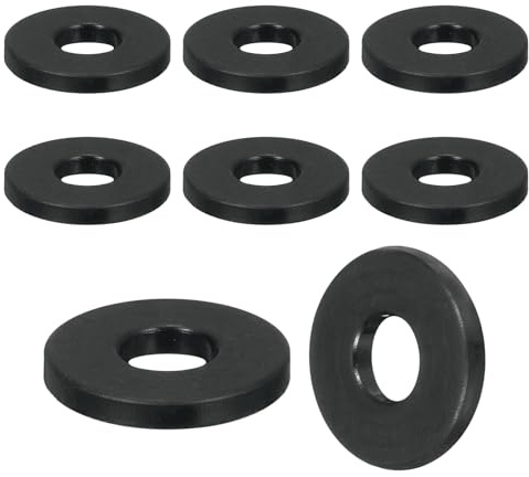 QUARKZMAN 36Pcs Rondelle Caoutchouc 25 mm OD x 10 mm ID x 3 mm Épaisseur Entretoise Plastique Plates Anti-Vibrations Rond pour Machines Industrielles Domestiques