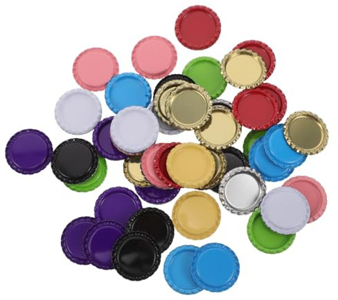 Operitacx 1 Jeu Bijoux De Bouchon De Bouteille De Bière Capsules De Bouteilles Aplaties Pour L'artisanat De Bouteilles En Métal Pour Le Bricolage Albums Pendentifs Artisanat Résine