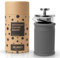BIELIMARTI Caffettiera francese 350 ml, vetro Borosilicato, custodia in silicone termico, francese press, caffettiera a pistone (grigio)
