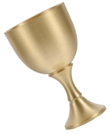 Ciieeo Calice Laiton Doré pour Décoration de Rituels de Communion Offrande Bouddhiste et Coupe de Culte