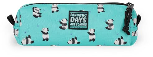 Legami - My Pencil Case, Panda Motiv, Reißverschluss, Recycling-Kunststoff, widerstandsfähig, geräumig, praktisch, Schulmäppchen, Büroetui, 22 x 6 cm