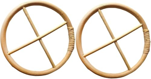 2 Pcs Brown Wind Chime Circles, DIY Wind Chimes, Long Lasting House Garden Wind Chime Parts Transparent Top, Round Wind Chimes Patio, Circles of or Frames of Decor