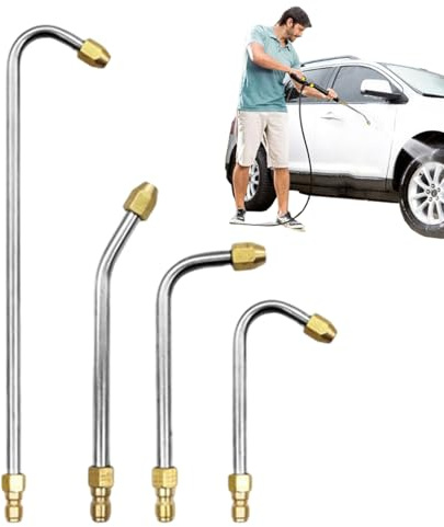 Duroecsain Prolunga per pulitore ad alta pressione, curvata impermeabile, antiperdite, ad alta pressione, per pulizia di finestre, terrazza, giardino e grondaie