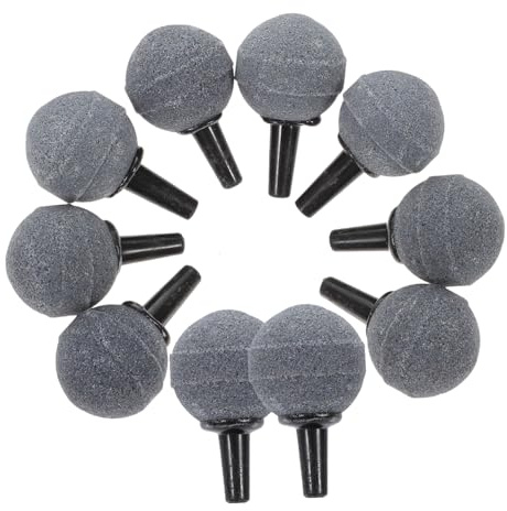 TOYANDONA 10 Packungen Kugelförmige Luftsteine Mineralischer Blasendiffusor für Aquarium Sauerstoffzufuhr Geeignet für Luftstein Pumpen Hydroponik und Teichbelüftung