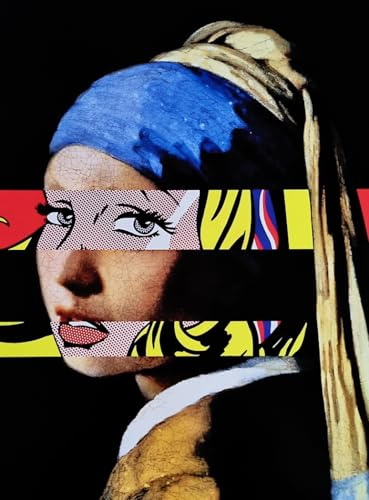KUSTOM ART Póster decorativo de pared Serie Pinturas Celebres Chica con Turbante Jan Vermeer Versión Pop Art Impresión en papel Patinata 40 x 30 cm sin marco