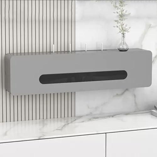 Generisch Solid Wood Wall Mounted Cable Management Box, Stylish Wifi Router Storage Solution, Reduce Clutter and Improve Decoration for Home and Office