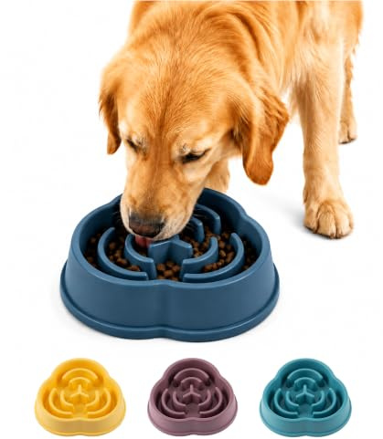 PAWSWARE Cloud-Shaped Slow Feeder Bowl Anti-Slip for Dogs, Cats | Interactive Maze Design Promotes Healthier Eating Routines While Delivering Rewarding Mental Stimulation During Every Meal