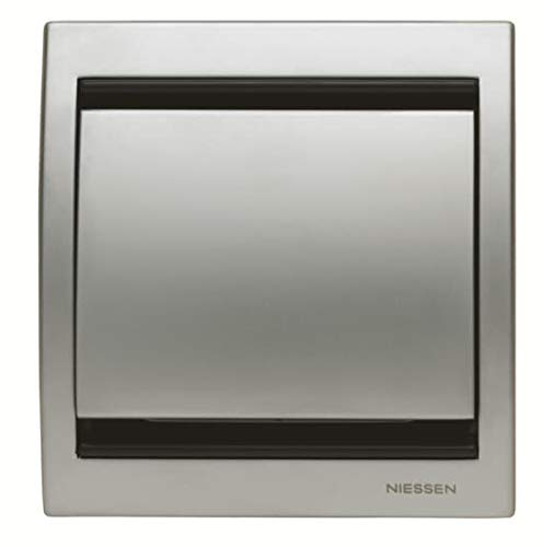Niessen olas - Tecla interruptor conmutador cruzamiento con visor serie olas blanco jazmin