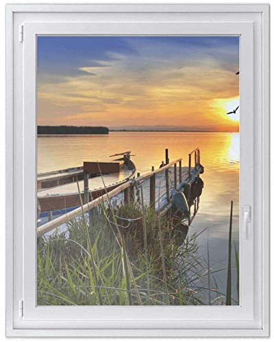 Fensterfolie Sonnenschutz I Hochwertige Folie für Fenster - selbsthaftend I Dekofolie für Bad, Küche, Kinderzimmer - Wasserfest, Beständig - Made in Germany
