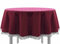 EXKLUSIV HEIMTEXTIL Gartentischdecke mit Fransen Tischdecke Classic Outdoor PVC Weichschaum rutschhemmend für Garten, Balkon, Terrasse 110x140 cm eckig Bordeaux