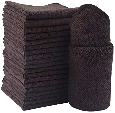 KinHwa Barista Paños - 20 Unidades Marrones - Paños Barista Extremadamente absorbentes 30 x 30 cm - Paño de Limpieza para cafetera - Paños de Microfibra