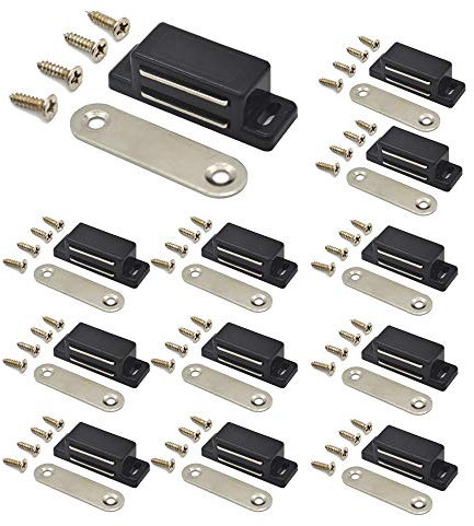 Serratura magnetica per armadietti armadi cassetti e persiane chiusura magnetica facile da installare ? viti magnetiche incluse ? Set di 12 pezzi