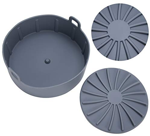 Inserto per la cottura a vapore in silicone, cestello per la cottura a vapore multifunzione per la cottura istantanea in pentola(Grigio)