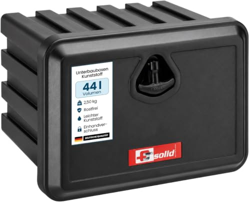 FTsolid Cassette Porta Attrezzi Cassetta in Plastica (500 x 365 x 400) Box sottoscocca Box per rimorchi Box per cinghie Box sottopavimento Box per attrezzi