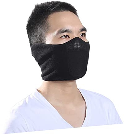 Toddmomy Schwarze Vollgesichtsmaske Zum Schutz Vor Keimen Und Rauch Wiederverwendbar Und Waschbar Mit Für Optimalen Halt Für Männer Und Frauen