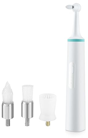 DLUXCA Pulidor De Dientes EléCtrico, Removedor De Placa De Manchas, Blanqueamiento Dental Herramienta De Limpieza Eliminar La Suciedad De Los Dientes 3 Modos De Trabajo 4 Cabezales De Pulido