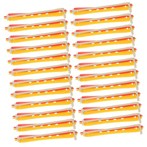 Ipetboom 24 pezzi rullo cavo con elastico naturale bigodino barbiere permanente per capelli arricciacapelli arricciacapelli onde a freddo in plastica per uomo donna