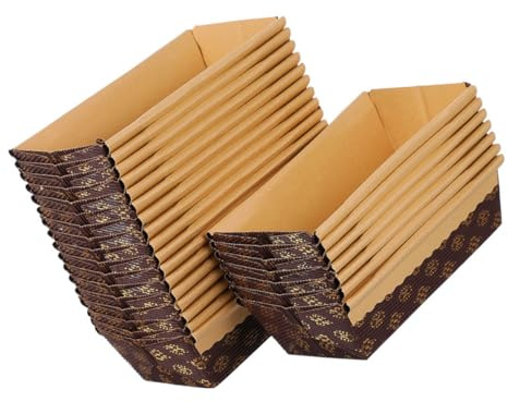 KICHOUSE 25 Stück Papier Kastenformen Aus Stabilem Papier Rechteckig Ölresistent Für Backofen Party Backanlässe