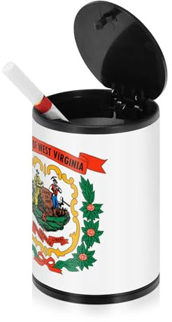 Kleiner Aschenbecher für Zigaretten mit Deckel, Edelstahl, tragbar, Autozubehör, dekorativer Aschenbecher für Camping, Fahrzeug, Büro