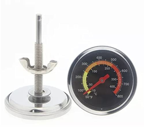 Backofen Thermometer, Professionelles BBQ Grillthermometer aus Metall mit Halterung 50 bis 400℃ Ablesbares Präzisions Zifferblatt Thermometer für Grill und Backen