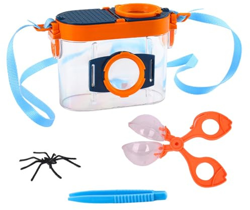 Lupenglas für Kinder, Wissenschaftliches Insekten Beobachtungsbox Forscherset Set, Natur Erkundung Lupenbecher für Jungen und Mädchen