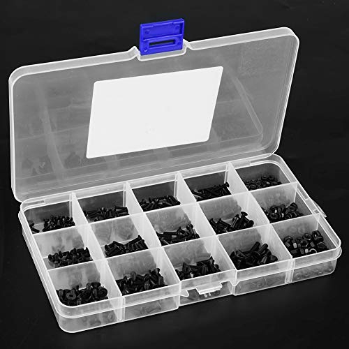 Sechskant-Senkkopfschrauben-Muttern-Set, 480-teiliges Set, M2, 5, M3, Hochharter Kohlenstoffstahl, Kratzfest