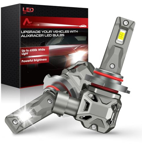 HB3/9005 LED 30000LM, 120W 600% Luz 6500K Blanco Anti-Error Extremadamente Brillante HB3/9005 Kit de Conversión de Faros, para Reemplazo de Halógeno y Xenón Lámparas de Coche (2 Set)