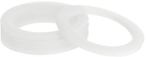 sourcing map Silikondichtung, 56 mm Außendurchmesser, 42 mm Innendurchmesser, 3 mm Breite, VMQ Dichtungsringe Unterlegscheibe für Duschkopf, Wasserschlauch, Wasserhahn, Sanitärrohr, Weiß, 5 Stück