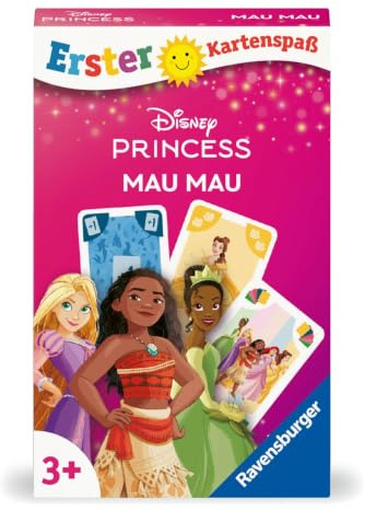 Ravensburger 24709 - Disney Princess Mau Mau - Der Kartenspiel-Klassiker für 2-4 Kinder ab 3 Jahren mit den beliebtesten Disney Prinzessinnen