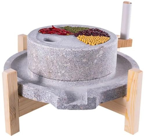 Good Homie Mulino a Pietra a Mano, Mulino per Cereali, macinino per Pasta di Farina di Grano, Mulino per Pasta di Granito Naturale, per spezie per orzo e Fagioli