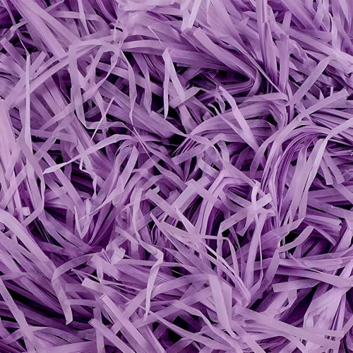 Trimming Shop Geschreddertes Seidenpapier zum Befüllen von Geschenkkörben, 200 g/m², Lila / Violett, perfektes geschreddertes Seidenpapier für Geschenkverpackungen, Füllboxen und dekorative
