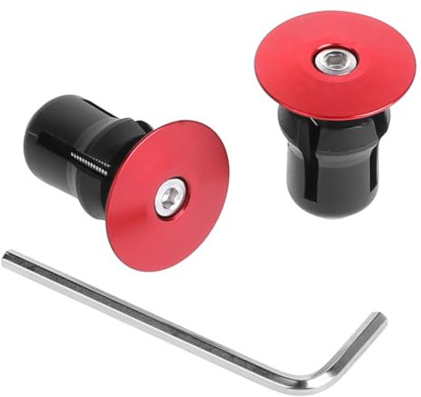 Rennrad Lenkerstopfen 2 Stück Set Aluminium Endkappen mit Inbusschlüssel, Mountainbike MTB