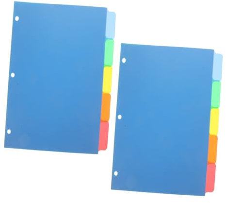 DIYEAH 10 Stück Binder-nachfüllpackungen Index-teiler A4 Kunststoff-notizbuch-teiler Teiler-registerkarten Zum Organisieren Von Dokumenten