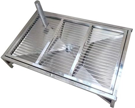 SXYKXYDL Bandeja para Orinal para Perros con Columna para urinario, Inodoro con Descarga de Acero Inoxidable para Mascotas, Bandeja para Caja de Arena para Perros (78 x 50 cm/30,7 x 19,6 Pulgadas)