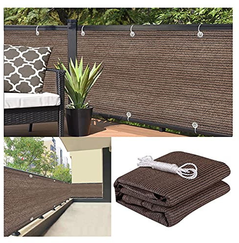 Frangivista Balcone per Protezione, Copertura per Recinzione, Rete ombreggiante, 85% di Blocco, Traspirante, Resistente alle intemperie, con Occhiello per Esterni, Giardino, Cortile, Muro