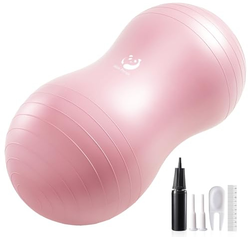 Slim Panda Anti-Burst Erdnussball 100x50 cm– Zertifizierter Gymnastikball Für Fitness, Büro, Kinder, Physio & Schwangerschaft