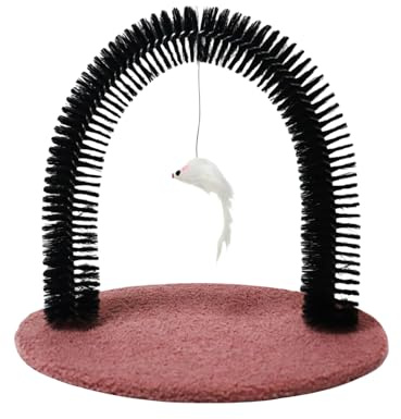Kustimantu Katzenpflege Set,Interaktive Katzenpflege Mit Kratzfläche Und Bürsten | Massage Bürsten Mit Gewölbten Borsten Für Haarentfernung Und Reinigung Von Tierhaaren