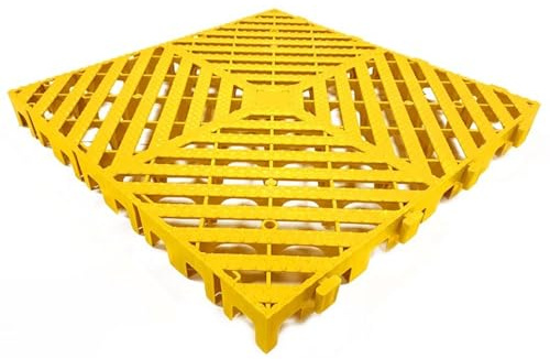 Tappetino Per Garage, Spessore 4 Cm, 40 X 40 Cm, Confezione Da 2 Piastrelle Drenanti Ad Incastro Per Sotto Le Auto, Palestre, Barche E Rimorchi Per Auto(Yellow(4cm),8pcs)