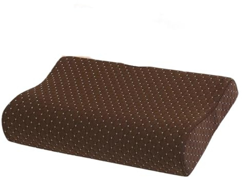 LCKKJHG Almohada Memory Foam Almohada De Espuma Memoria Almohadas Rehabilitación For Dormir Cervical Ortopédica Ergonómica El Dolor Cuello La Espalda Lateral Viaje(Coffee)