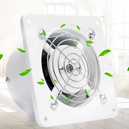 Ventilateur d'extraction puissant à forte vitesse d'air (117 CFM, 20 W) avec clapet anti-retour, 10 cm (4 pouces), 110 V, montage mural ou fenêtre, idéal pour la cuisine et la salle de bain