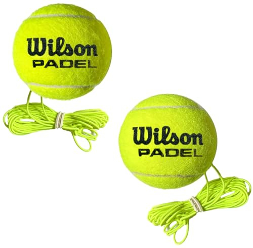 MOVEMATE® Set de 2 Pelotas Wilson con cordón | Pelota de Repuesto | Entrenador de Tenis y pádel (Pádel)