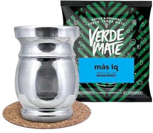 Mate Becher Palo Santo groß aluminium Hülle von Cebador 150-200 ml aus Palo santo heiligen Holz