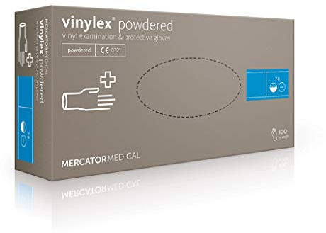 Vinylex Lot de 100 gants en vinyle pré-poudrés Taille M