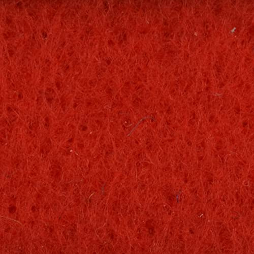 Felt Fabric Sheets 10-Piece, 20 cm Length x 30 cm Width x 0.1 cm Thickness, Bright Red