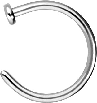 PIERCINGLINE Nasenring offen aus Chirurgenstahl - Nasenpiercing in 4 Farben und vielen Größen