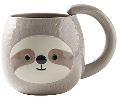 Yalucky Faultier-Kaffeetasse, niedliche Reise-Teetasse, 3D-Cartoon-Keramikgläser für Faultierliebhaber, lustige Geschenke für Frauen und Männer, 330 ml
