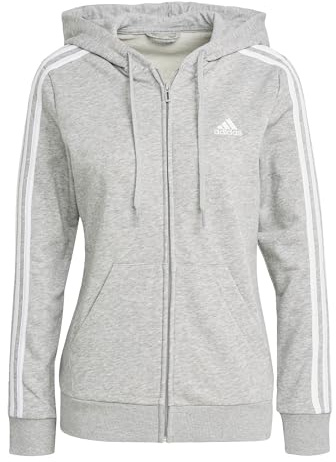 adidas Damen Essentials French Terry 3-Streifen Kapuzenjacke Sweatshirt