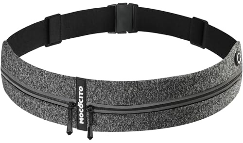 MOCOCITO Marsupio Corsa Running Uomo Donna Porta Cellulare Telefono Fino a 6.8 Fascia Cintura Regolabile 65-110cm Running Belt Impermeabile per Jogging, Fitness, Camminata, Trekking,Palestra