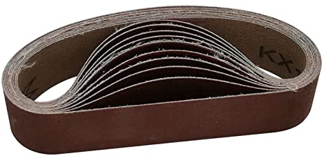 Ticfox 10 Stück Schleifbänder 30x330mm Schleifbänder Set zum Schleifen, Schärfen und Entgraten(800 mesh)