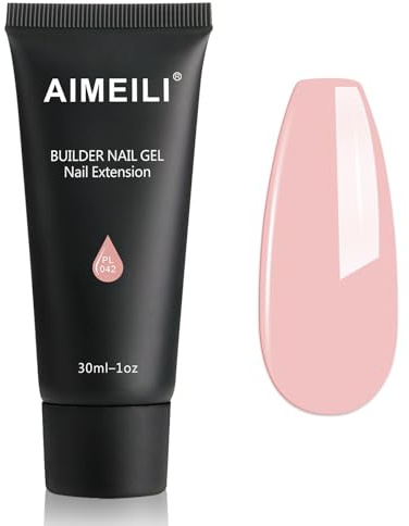 AIMEILI Nail Extension Gel 30ml Nackte Farbe Acrylic Nail Extension Builder Nail Gel Nagelverlängerung Gel Nail Enhancement Gel Nude Color 042